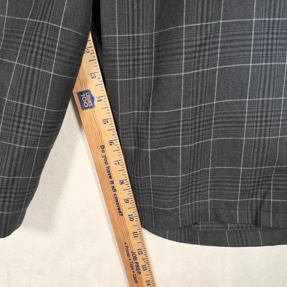 O'Neill Plaid Shorts Mens 36 Gray Black 10.5 Inseam Surf Skater Grunge Y2K